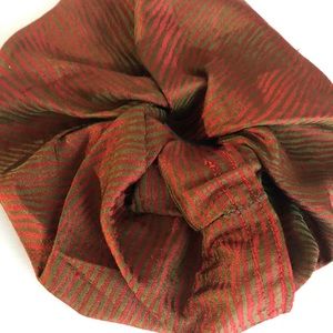 AMAZING SATIN BURNT ORANGE HANDMADE OVERSIZED PONYTAIL SCRUNCHIE